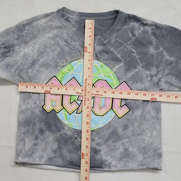 AC/DC 1979 Tour Tie-Dye Long Sleeve Shirt | Medium Grey Multi-Color - Picture 4 of 5